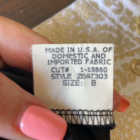 DAVID MEISTER cocktail party black halter dress high low hem lined size SM 6 - Picture 8 of 16